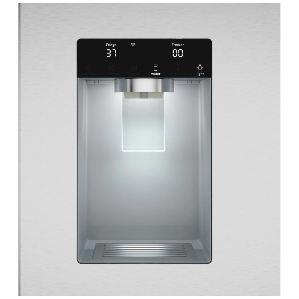 Bosch 100 Series French Door Refrigerator 36" Brushed Steel Anti-Fingerprint B36FD10ENS