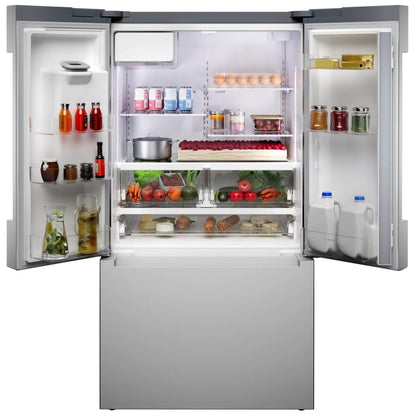 Bosch 100 Series French Door Refrigerator 36" Brushed Steel Anti-Fingerprint B36FD10ENS