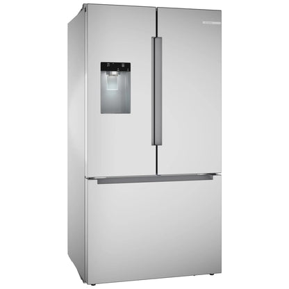 Bosch 100 Series French Door Refrigerator 36" Brushed Steel Anti-Fingerprint B36FD10ENS