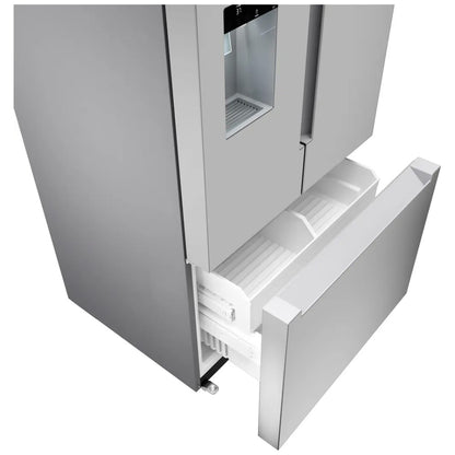 Bosch 100 Series French Door Refrigerator 36" Brushed Steel Anti-Fingerprint B36FD10ENS