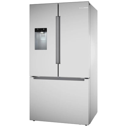 Bosch 100 Series French Door Refrigerator 36" Brushed Steel Anti-Fingerprint B36FD10ENS