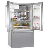 Bosch 500 Series B36FD50SNS French Door Refrigerator, 36 inch Width, 26 cu. ft. Capacity, Water Dispenser (Exterior), Ice Dispenser (Thru Door), ENERGY STAR Certified, Stainless Steel colour