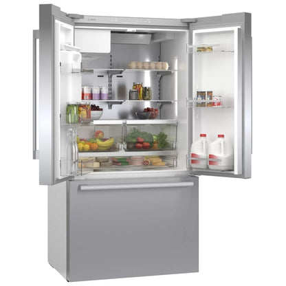 500 Series, French Door Bottom Mount, 36'', Brushed steel anti-fingerprint B36FD50SNS