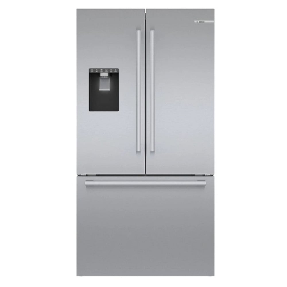 Bosch 500 Series B36FD50SNS French Door Refrigerator, 36 inch Width, 26 cu. ft. Capacity, Water Dispenser (Exterior), Ice Dispenser (Thru Door), ENERGY STAR Certified, Stainless Steel colour