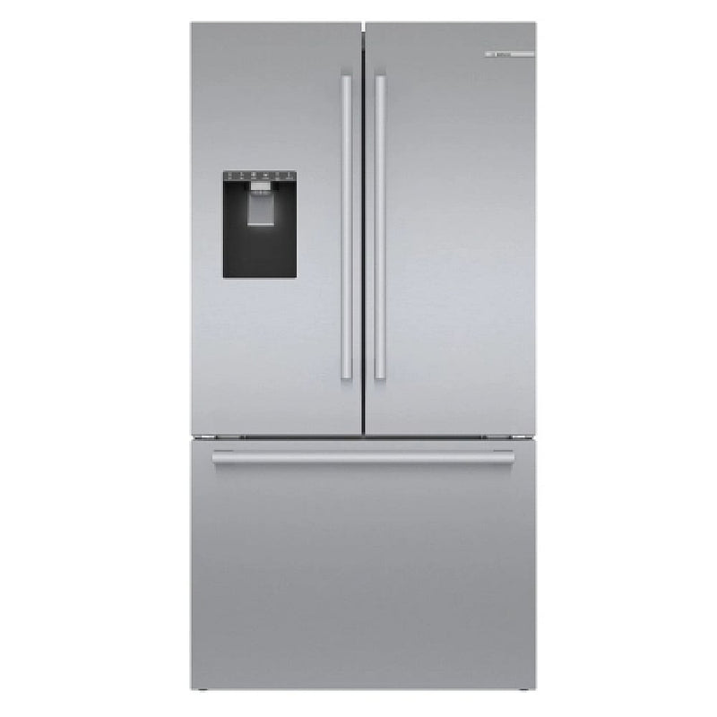 Bosch 500 Series B36FD50SNS French Door Refrigerator, 36 inch Width, 26 cu. ft. Capacity, Water Dispenser (Exterior), Ice Dispenser (Thru Door), ENERGY STAR Certified, Stainless Steel colour