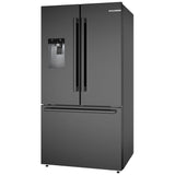 Bosch 500 Series B36FD52SNB French Door Refrigerator, 36 inch Width, 26 cu. ft. Capacity, Water Dispenser (Exterior), Ice Dispenser (Thru Door), ENERGY STAR Certified, Black Stainless Steel colour
