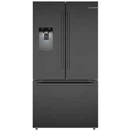 Bosch 500 Series B36FD52SNB French Door Refrigerator, 36 inch Width, 26 cu. ft. Capacity, Water Dispenser (Exterior), Ice Dispenser (Thru Door), ENERGY STAR Certified, Black Stainless Steel colour