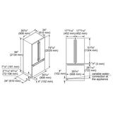 Benchmark Built-in French Refrigerator 36" Flat Hinge B36IT905NP