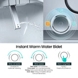 R&T V3200 Electric Bidet Seat with Remote Control Elongated