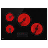 LG CBEW3013BE Electric Cooktop, 30 inch Exterior Width, 4 Burners, 2,500 W Highest Element, Black colour