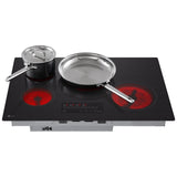 LG CBEW3013BE Electric Cooktop, 30 inch Exterior Width, 4 Burners, 2,500 W Highest Element, Black colour