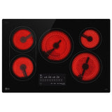 LG CBEW3017BE Electric Cooktop, 30 inch Exterior Width, 5 Burners, 3,200 W Highest Element, Black colour