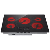 LG CBEW3017BE Electric Cooktop, 30 inch Exterior Width, 5 Burners, 3,200 W Highest Element, Black colour