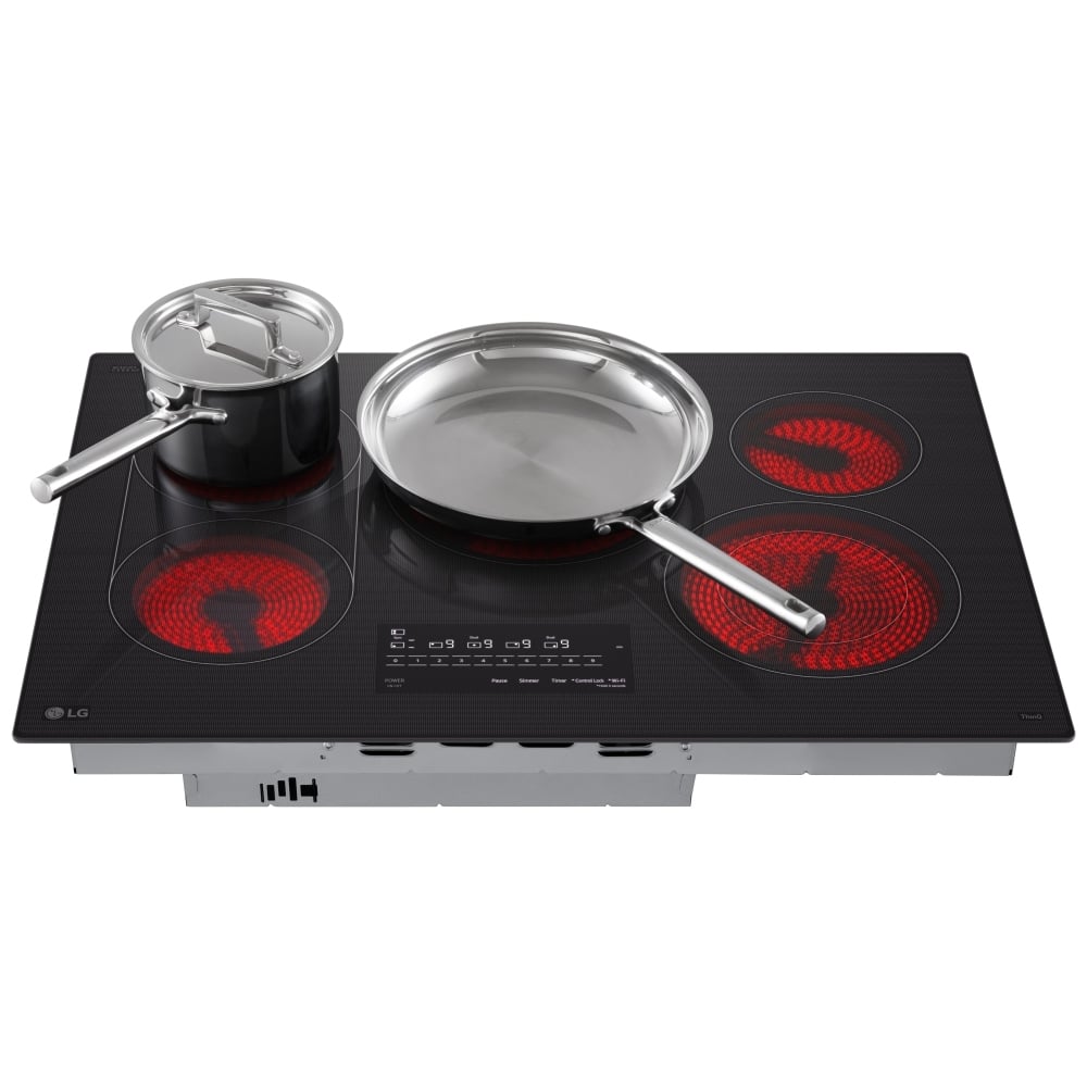 LG CBEW3017BE 30" Electric Cooktop 3200W, Bridge Feature, 2-In-1 Dual Element