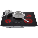 LG CBEW3017BE Electric Cooktop, 30 inch Exterior Width, 5 Burners, 3,200 W Highest Element, Black colour