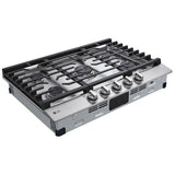 LG CBGJ3023S Gas Cooktop, 30 inch Exterior Width, 5 Burners, 20,000 BTU Highest Burner, Stainless Steel colour