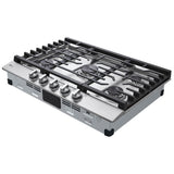 LG CBGJ3023S Gas Cooktop, 30 inch Exterior Width, 5 Burners, 20,000 BTU Highest Burner, Stainless Steel colour
