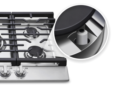 LG 30" Smart Gas Cooktop with UltraHeat™ 22K BTU Dual Burner and LED Knobs CBGJ3027S