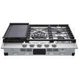 LG CBGJ3027S Gas Cooktop, 30 inch Exterior Width, 5 Burners, 22,000 BTU Highest Burner, Stainless Steel colour