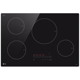 LG CBIH3013BE Induction Cooktop, 30 inch Exterior Width, 4 Burners, 4,300 W Highest Element, Black colour