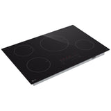 LG CBIH3013BE Induction Cooktop, 30 inch Exterior Width, 4 Burners, 4,300 W Highest Element, Black colour