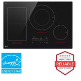 LG CBIH3017BE Induction Cooktop, 30 inch Exterior Width, 4 Burners, 5,000 W Highest Element, Black Ceramic colour