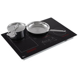 LG CBIH3017BE Induction Cooktop, 30 inch Exterior Width, 4 Burners, 5,000 W Highest Element, Black Ceramic colour