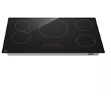 LG CBIH3613BE Induction Cooktop, 36 inch Exterior Width, 5 Burners, 4,300 W Highest Element, Black colour
