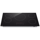 LG CBIH3613BE Induction Cooktop, 36 inch Exterior Width, 5 Burners, 4,300 W Highest Element, Black colour