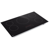 LG CBIH3613BE Induction Cooktop, 36 inch Exterior Width, 5 Burners, 4,300 W Highest Element, Black colour