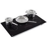 LG CBIH3613BE Induction Cooktop, 36 inch Exterior Width, 5 Burners, 4,300 W Highest Element, Black colour