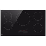 LG CBIH3613BE Induction Cooktop, 36 inch Exterior Width, 5 Burners, 4,300 W Highest Element, Black colour