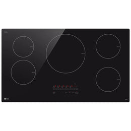 LG CBIH3613BE Induction Cooktop, 36 inch Exterior Width, 5 Burners, 4,300 W Highest Element, Black colour