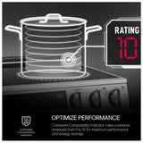 LG CBIH3617BE Induction Cooktop, 36 inch Exterior Width, 5 Burners, 5,000 W Highest Element, Black colour