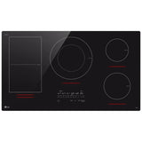 LG CBIH3617BE Induction Cooktop, 36 inch Exterior Width, 5 Burners, 5,000 W Highest Element, Black colour