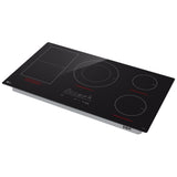 LG CBIH3617BE Induction Cooktop, 36 inch Exterior Width, 5 Burners, 5,000 W Highest Element, Black colour