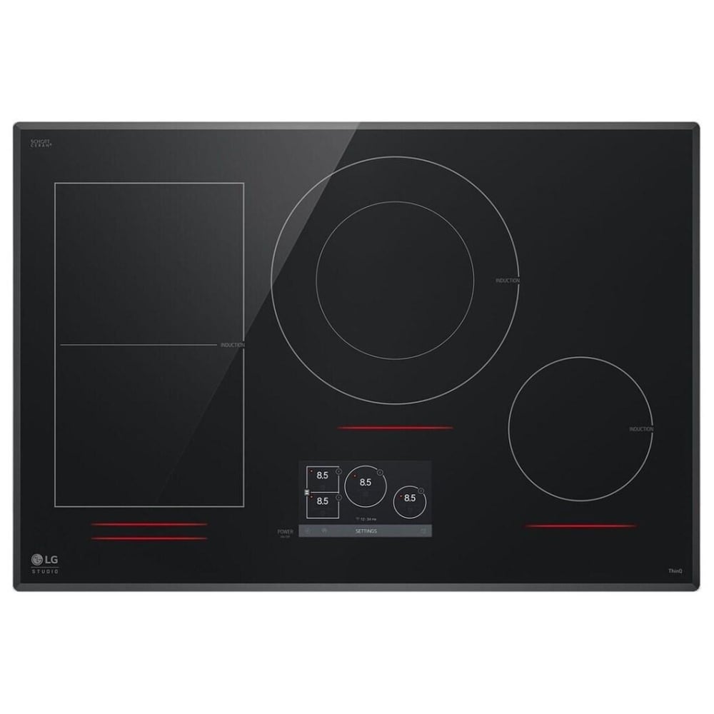 LG Studio 30" Induction Cooktop with 4 Burners and Flex Cooking Zone CBIS3018BE