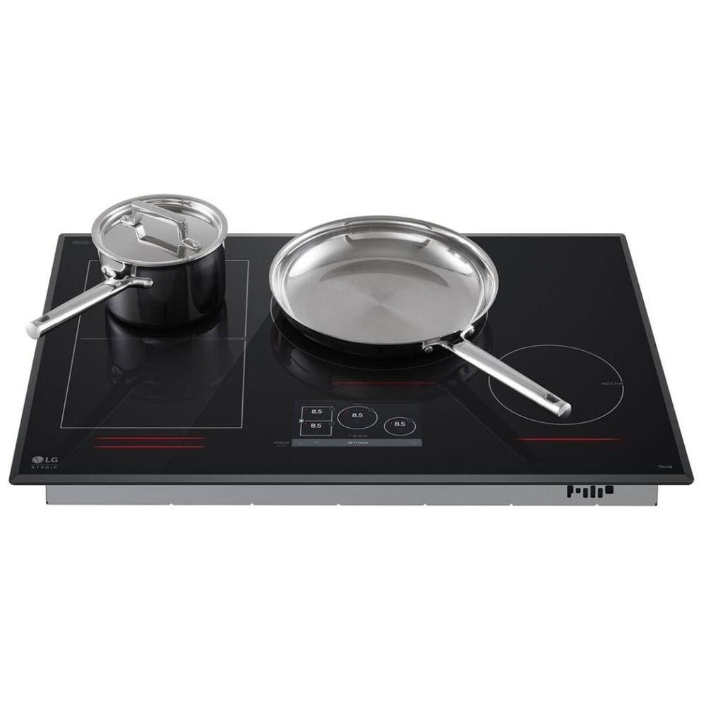 LG Studio 30" Induction Cooktop with 4 Burners and Flex Cooking Zone CBIS3018BE