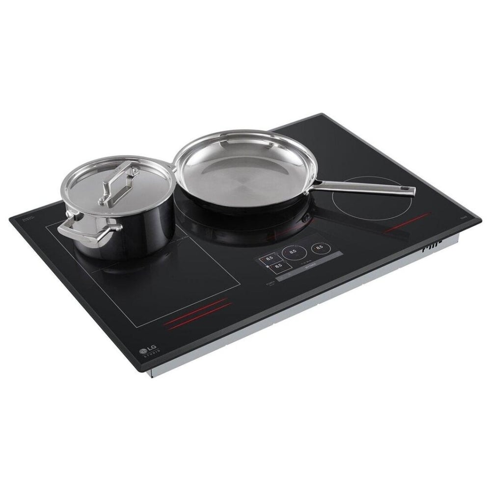 LG Studio 30" Induction Cooktop with 4 Burners and Flex Cooking Zone CBIS3018BE