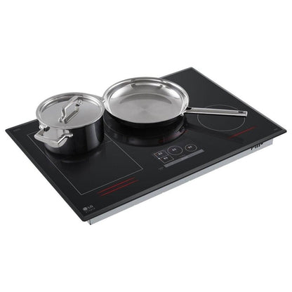 LG Studio 30" Induction Cooktop with 4 Burners and Flex Cooking Zone CBIS3018BE