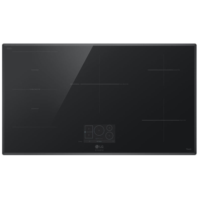 LG Studio CBIS3618BE Induction Cooktop, 36 inch Exterior Width, 5 Burners, 6,000 W Highest Element, Black colour