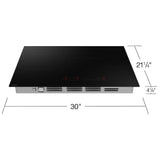 Samsung CC70F30S2DAA Induction Cooktop, 30 inch Exterior Width, 4 Burners, 4,300 W Highest Element, Black colour