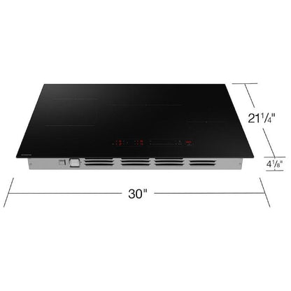 Samsung CC70F30S2DAA Induction Cooktop, 30 inch Exterior Width, 4 Burners, 4,300 Watts