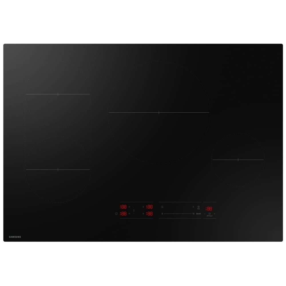 Samsung CC70F30S2DAA Induction Cooktop, 30 inch Exterior Width, 4 Burners, 4,300 Watts