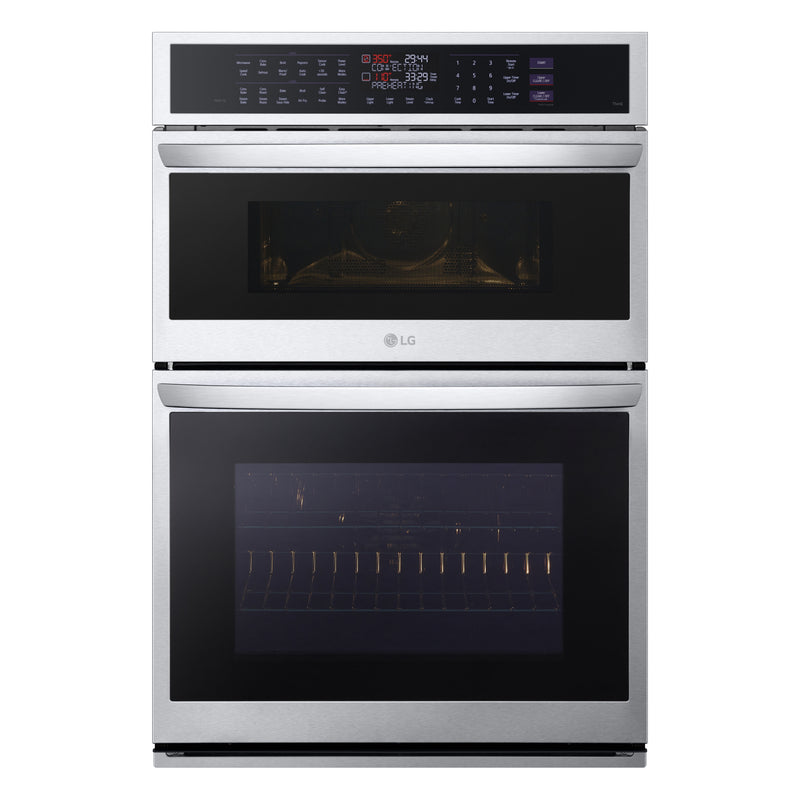 LG WCEP6427F Microwave Wall Oven Combo, 30 inch Exterior Width, True Convection, Self Clean, 6.4 cu. ft. Capacity, Temperature Probe, Wifi Enabled, Air Fry, Stainless Steel colour