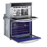 LG WCEP6427F Smart Combination Wall Oven with InstaView® left side open view