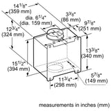 Bosch 800 Series DHI1FZUC Blower, 600 CFM, NA, Stainless Steel colour