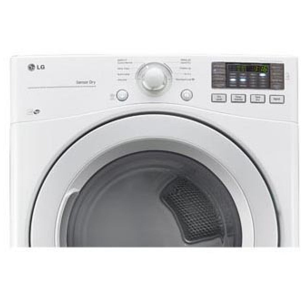 LG DLE3470W Electric Dryer, 27 inch Width, Electric, 7.4 cu. ft. Capacity, 3 Temperature Settings, Stackable, Steel Drum, White