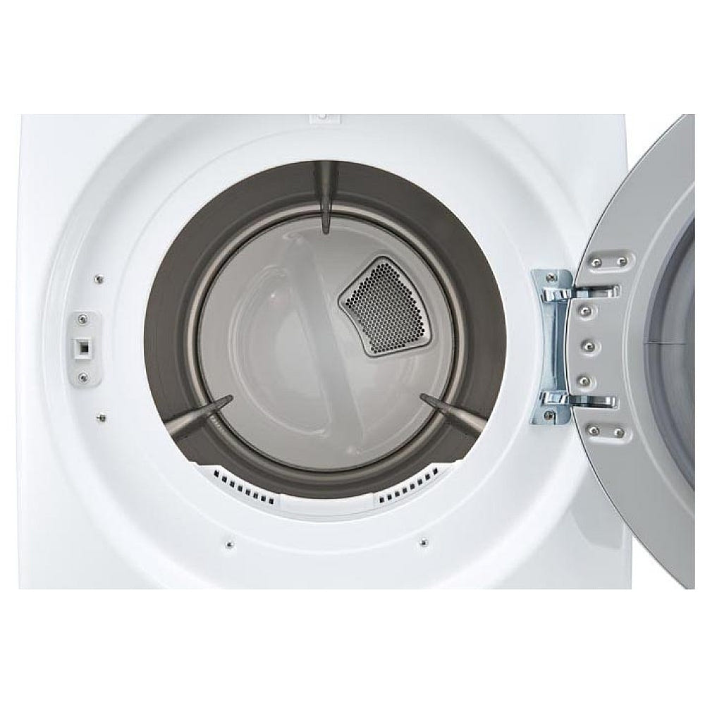 LG DLE3470W Electric Dryer, 27 inch Width, Electric, 7.4 cu. ft. Capacity, 3 Temperature Settings, Stackable, Steel Drum, White