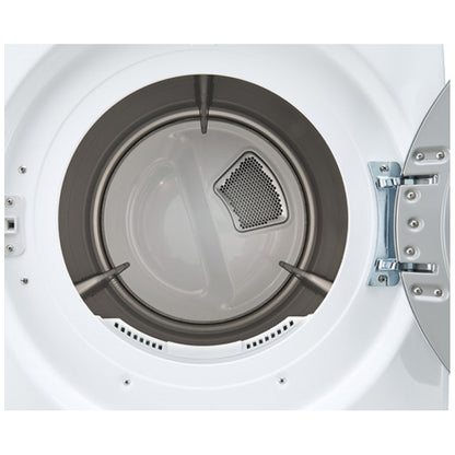 LG DLE3470W Electric Dryer, 27 inch Width, Electric, 7.4 cu. ft. Capacity, 3 Temperature Settings, Stackable, Steel Drum, White